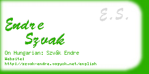 endre szvak business card